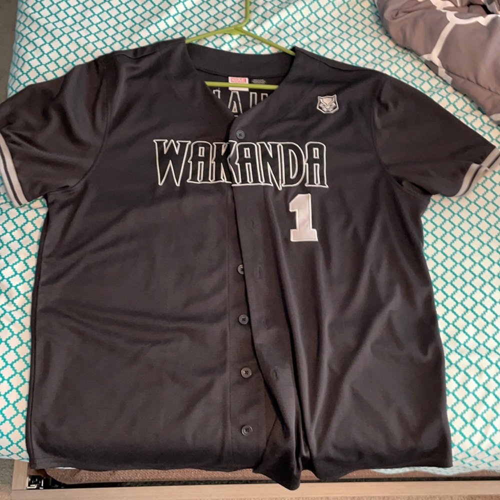 Wakanda marvel baseball jersey